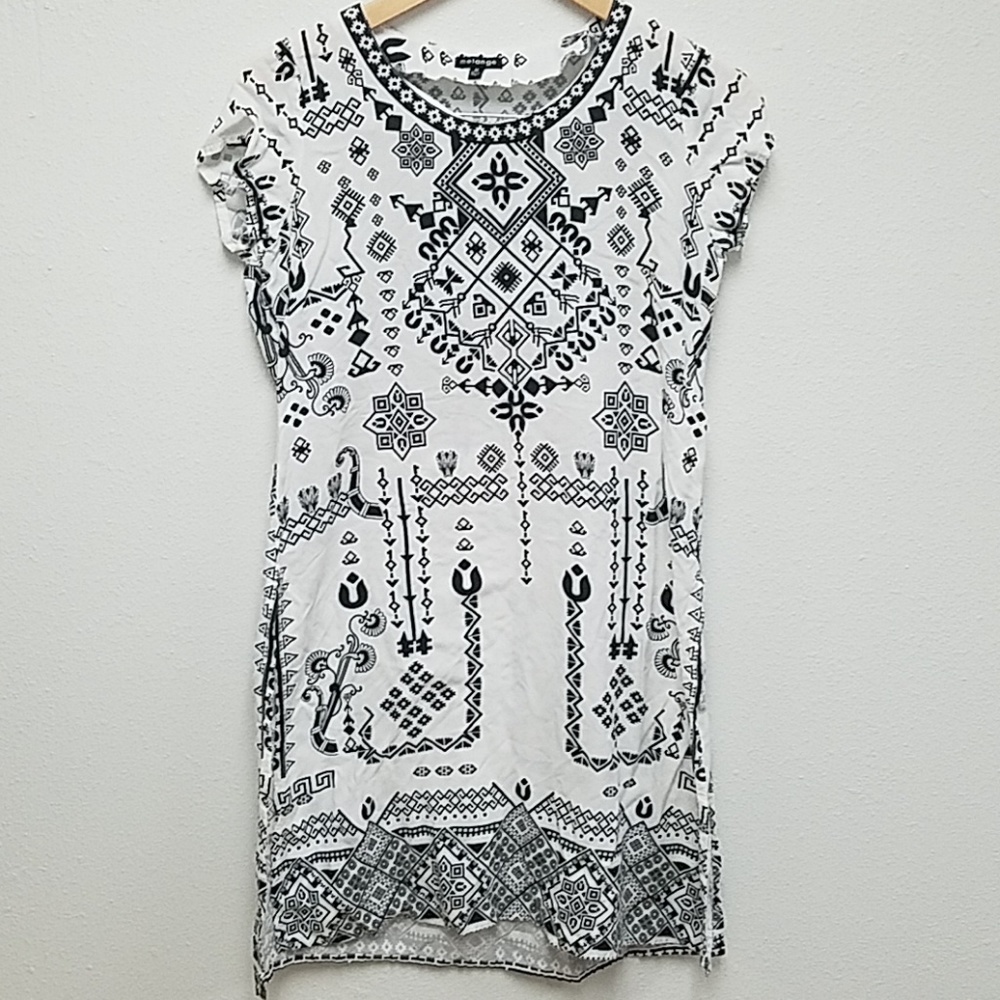 Melange Black & White Printed Kurta